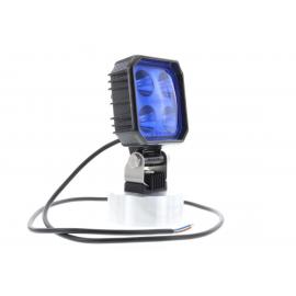 Work light LED square 90X90mm - cable - light bleu spot